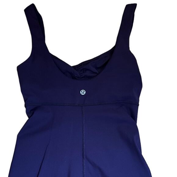 LULULEMON Deep Purple Plum Long Fitted Workout Yoga Tank Top 4 - Picture 1 of 4